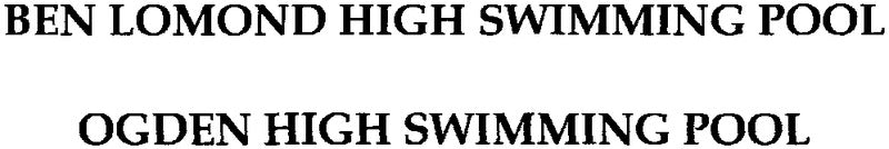 Ben Lomond High & Ogden High Swimming Pool
