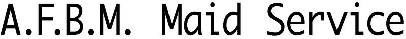 A.F.B.M. Maid Service